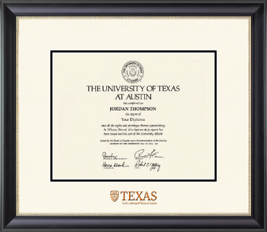 The University of Texas at Austin diploma frame - Dimensions Diploma Frame in Noir