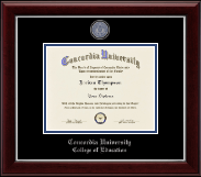 Concordia University Portland diploma frame - Masterpiece Medallion Diploma Frame in Gallery Silver