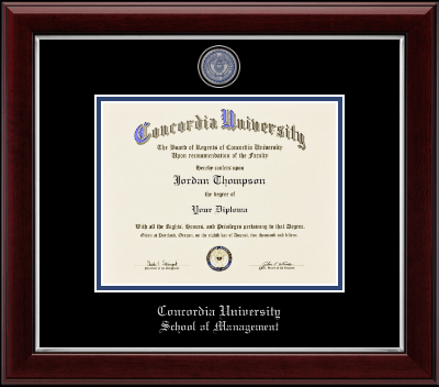 Concordia University Portland diploma frame - Masterpiece Medallion Diploma Frame in Gallery Silver