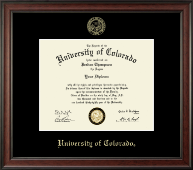 University of Colorado diploma frame - Gold Embossed Diploma Frame in Studio