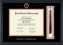 East Central University Tassel Edition Diploma Frame in Obsidian