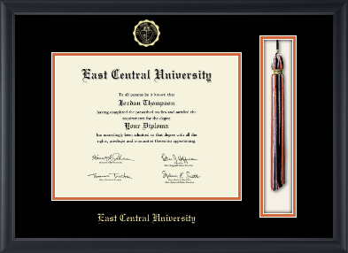 East Central University diploma frame - Tassel & Cord Diploma Frame in Obsidian