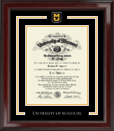 University of Missouri Columbia Spirit Medallion Diploma Frame in Encore