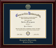 Concordia University Portland Gold Embossed Diploma Frame in Gallery