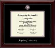 Augsburg University Masterpiece Medallion Diploma Frame in Gallery Silver