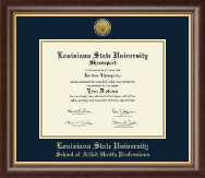 Louisiana State University School of Medicine diploma frame - Gold Engraved Medallion Diploma Frame in Hampshire