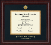 Louisiana State University School of Medicine diploma frame - Presidential Gold Engraved Diploma Frame in Premier