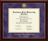 Louisiana State University School of Medicine diploma frame - Gold Engraved Medallion Diploma Frame in Gallery