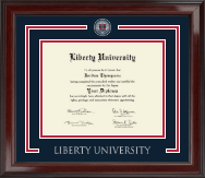 Liberty University Showcase Edition Diploma Frame in Encore