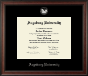 Augsburg University diploma frame - Silver Embossed Diploma Frame in Studio