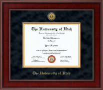 The University of Utah Presidential Gold Engraved Diploma Frame in Jefferson