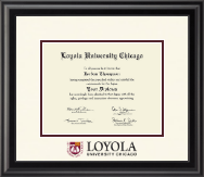 Loyola University Chicago Dimensions Diploma Frame in Midnight