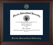 Florida International University diploma frame - Gold Embossed Diploma Frame in Studio