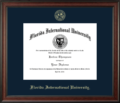 Florida International University diploma frame - Gold Embossed Diploma Frame in Studio