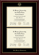 St. Mary's University diploma frame - Double Diploma Frame in Gallery