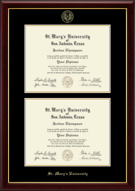 St. Mary's University diploma frame - Double Diploma Frame in Gallery