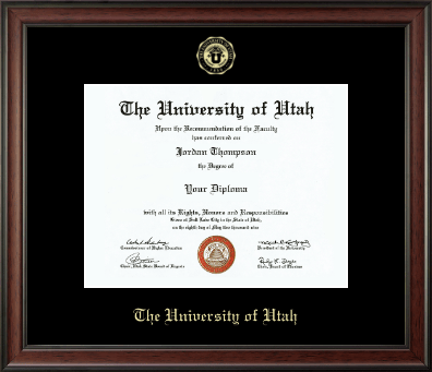 The University of Utah diploma frame - Gold Embossed Diploma Frame in Studio