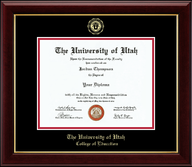 The University of Utah diploma frame - Gold Embossed Diploma Frame in Gallery