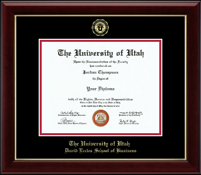 The University of Utah diploma frame - Gold Embossed Diploma Frame in Gallery
