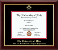 The University of Utah diploma frame - Gold Embossed Diploma Frame in Gallery