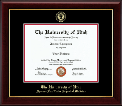 The University of Utah diploma frame - Gold Embossed Diploma Frame in Gallery