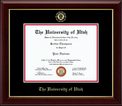 The University of Utah diploma frame - Gold Embossed Diploma Frame in Gallery