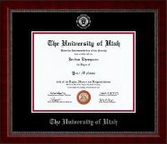 The University of Utah Silver Embossed Diploma Frame in Sutton
