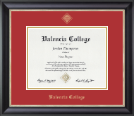 Valencia College Gold Embossed Diploma Frame in Noir