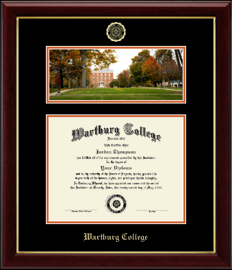 Wartburg College diploma frame - Campus Scene Diploma Frame in Gallery