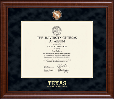The University of Texas at Austin diploma frame - Masterpiece Medallion Diploma Frame in Prescott
