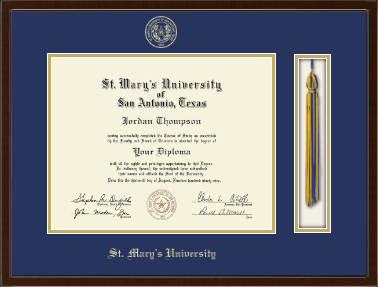 St. Mary's University diploma frame - Tassel & Cord Diploma Frame in Delta
