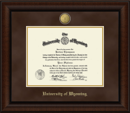 23K Medallion Diploma Frame