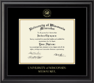 University of Wisconsin-Milwaukee Gold Embossed Diploma Frame in Midnight