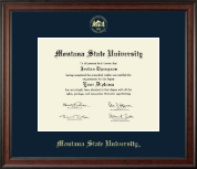 Montana State University Bozeman Gold Embossed Diploma Frame in Studio
