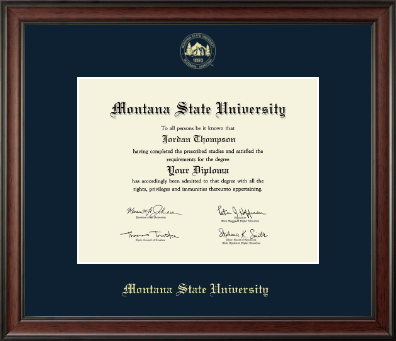 Montana State University Bozeman diploma frame - Gold Embossed Diploma Frame in Studio