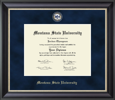 Montana State University Bozeman diploma frame - Regal Edition Diploma Frame in Noir