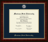 Montana State University Bozeman Masterpiece Medallion Diploma Frame in Murano