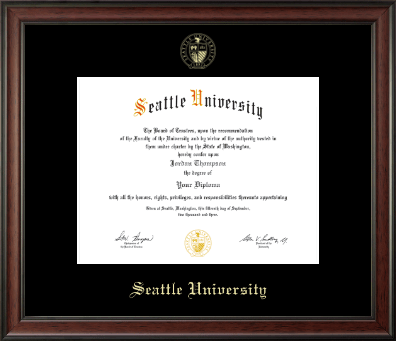 Seattle University diploma frame - Gold Embossed Diploma Frame  in Studio