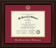 The University of Oklahoma Gold Embossed Diploma Frame in Lenox