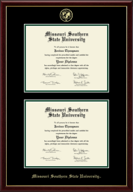 Missouri Southern State University diploma frame - Double Diploma Frame in Galleria