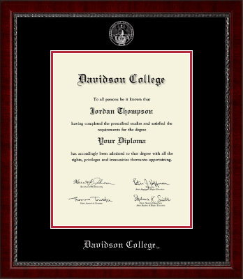 Davidson College diploma frame - Silver Embossed Diploma Frame in Sutton