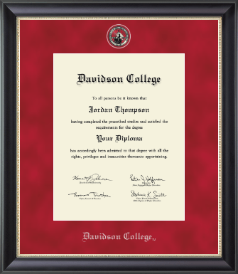 Davidson College diploma frame - Regal Edition Diploma Frame in Noir