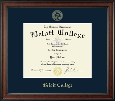Beloit College diploma frame - Gold Embossed Diploma Frame in Studio