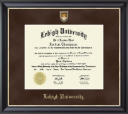Lehigh University Regal Edition Diploma Frame in Noir