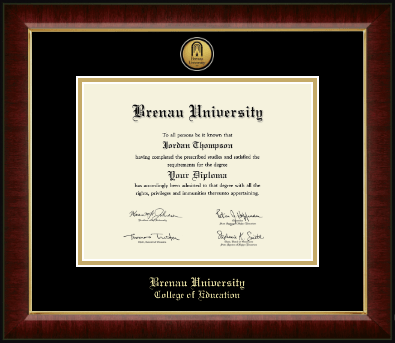 Brenau University diploma frame - Gold Engraved Medallion Diploma Frame in Murano