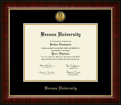 Brenau University diploma frame - Gold Engraved Medallion Diploma Frame in Murano