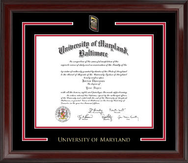 University of Maryland Baltimore diploma frame - Showcase Edition Diploma Frame in Encore