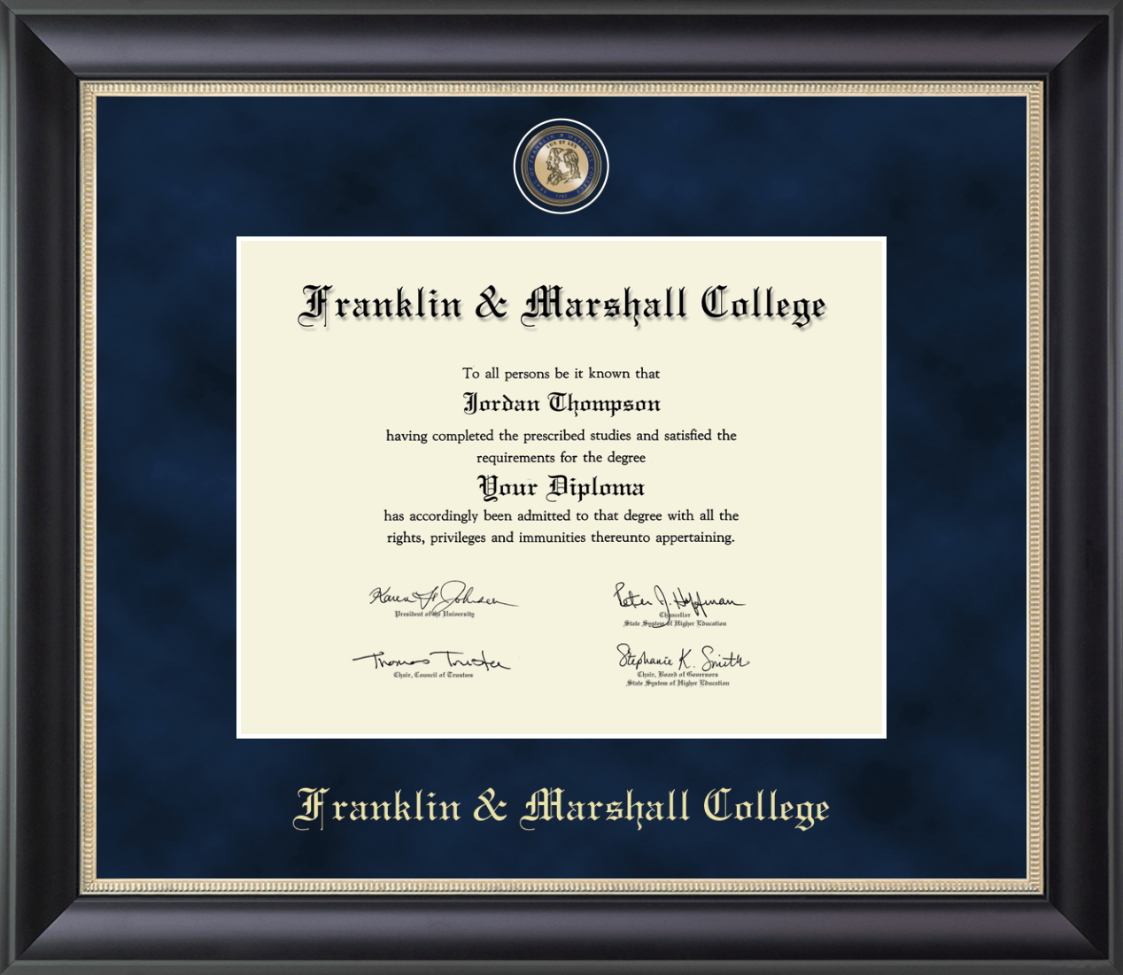 Franklin & Marshall College Regal Edition Diploma Frame in Noir Item