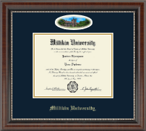 Millikin University Campus Cameo Diploma Frame in Chateau