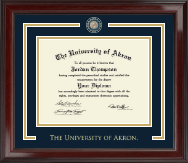 The University of Akron Showcase Edition Diploma Frame in Encore